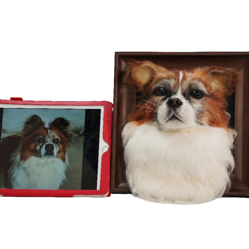 Custom 3D Wool Felt Dog Portrait – Head Only | LumoPaws