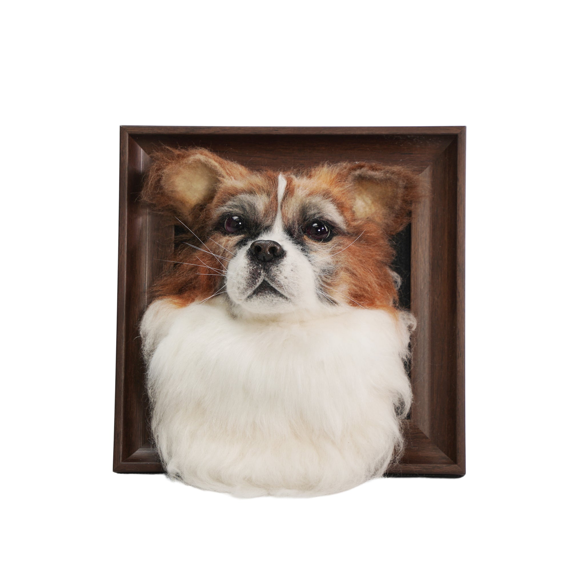 Custom 3D Wool Felt Dog Portrait – Head Only | LumoPaws